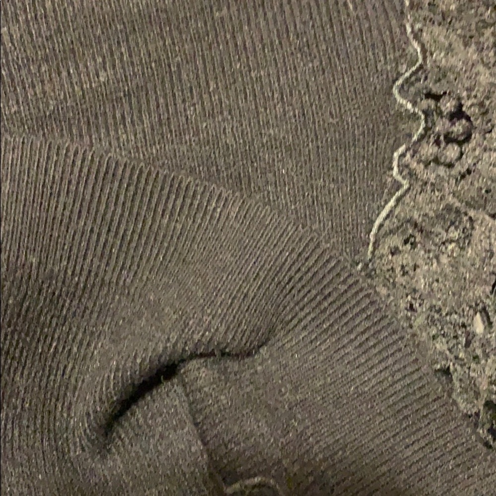 ❌DONATED❌Black Crochet Detail Sweater Knit V-neck Top - Picture 7 of 9